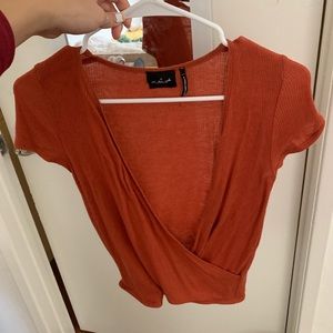 Urban Outfitters rust orange crop top